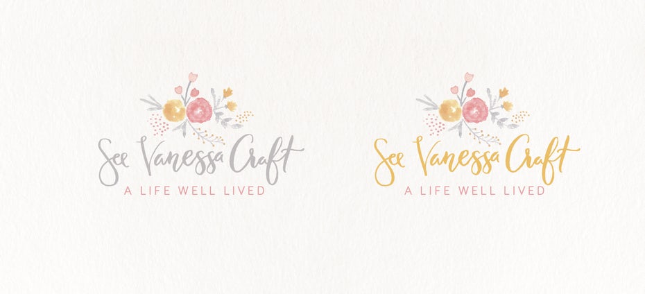 watercolor flower  logo 