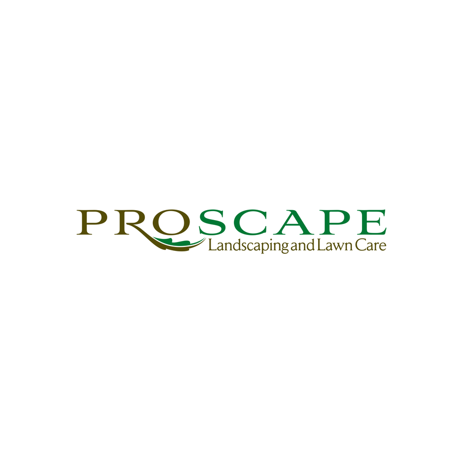 the words “ProScape Landscaping and Lawn Care” in two shades of green