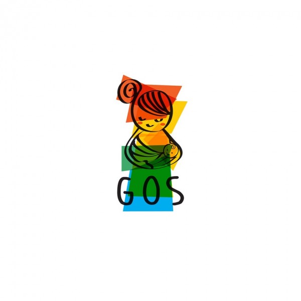 colorful mom holding baby  logo 