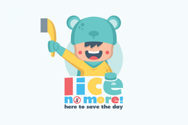 child with comb lice  logo 