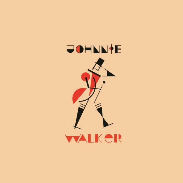 Johnnie Walker  logo  in Bauhaus design style