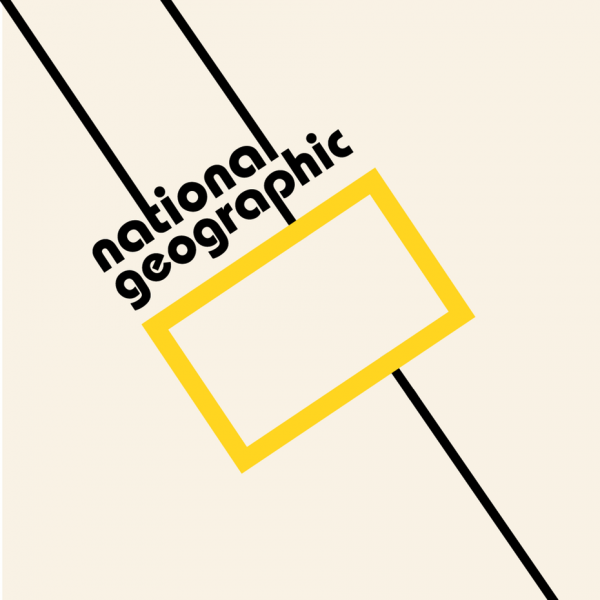 National Geographic  logo  in Bauhaus design style