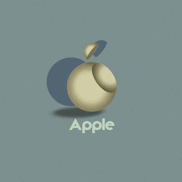 Apple  logo  in Bauhaus design style