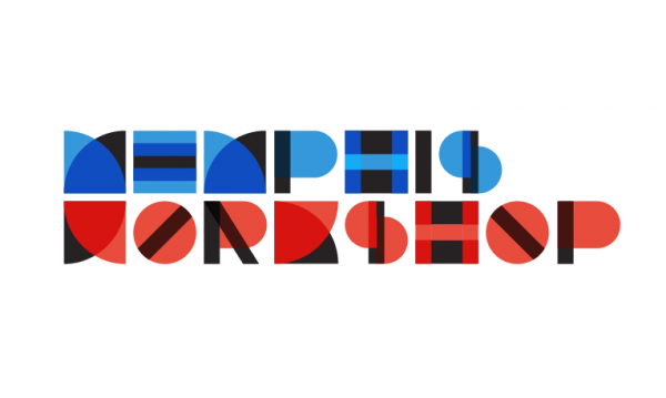 Memphis Workshop  logo  with Bauhaus design