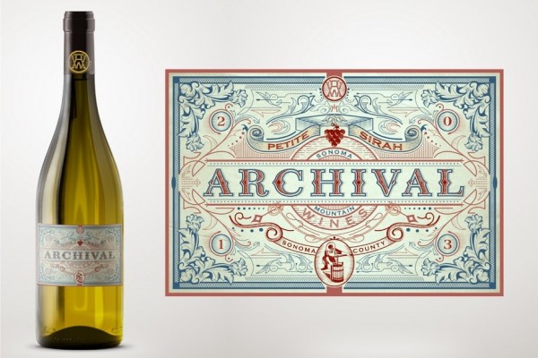 Archival wine Victorian Era packaging