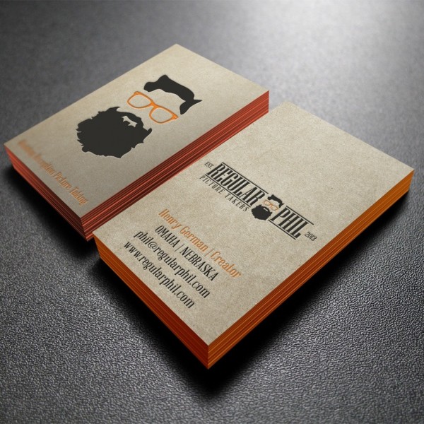 vertical business card