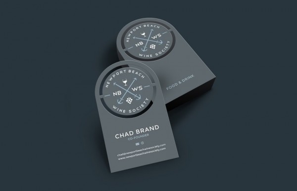 Die-cut business card