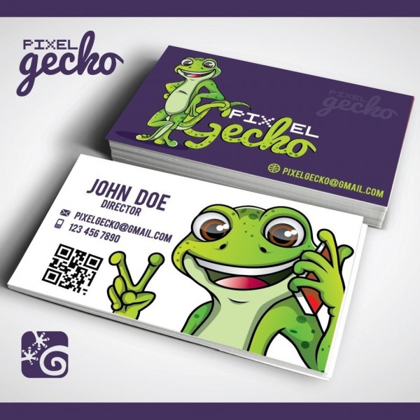 Pixel Gecko business card