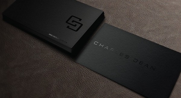 Black business card