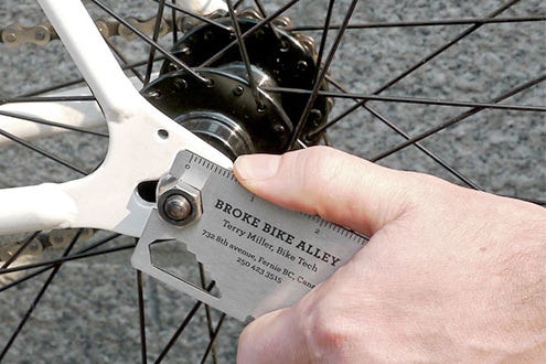 Bike repair business card