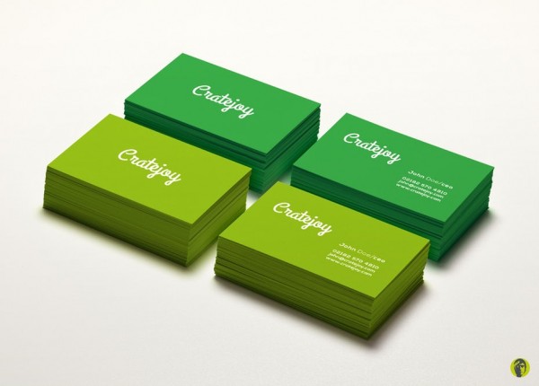 green business card