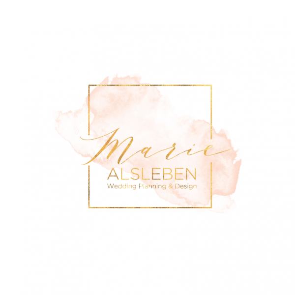 Calligraphic wedding  logo 