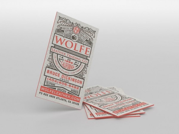 Wolfe Leather Trading Co. Business Card