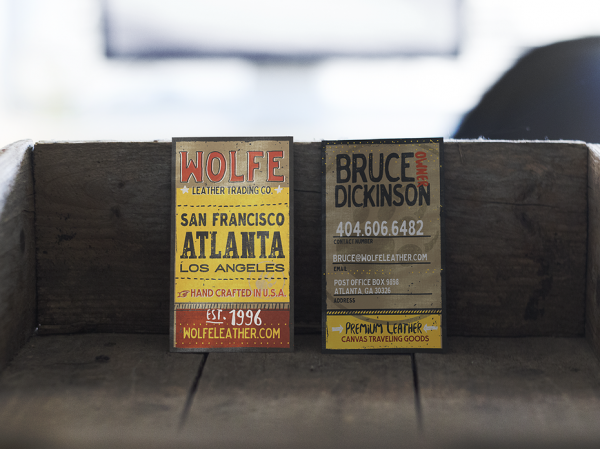 Wolfe Leather business card