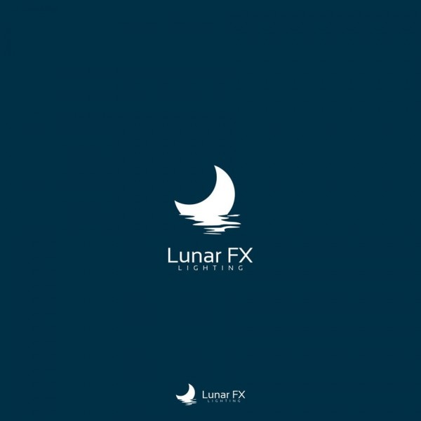  logo  with moon reflection concept