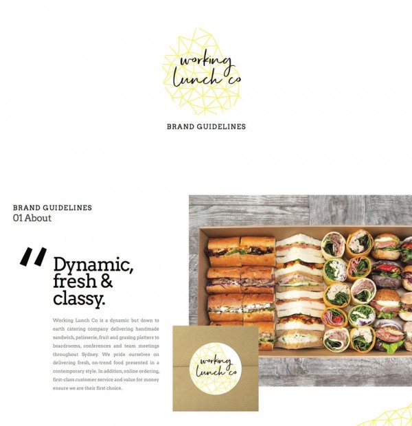 WORKING LUNCH CO. brand style guide