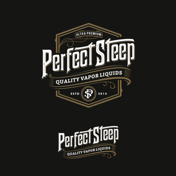 Perfect Steep eJuice  logo  design