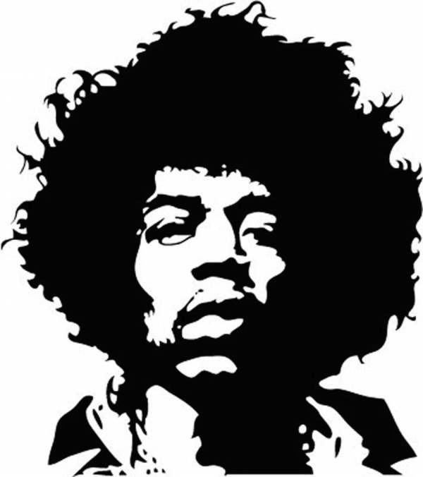 Jimi Hendrix face  logo 