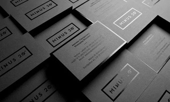 Spot UV business card