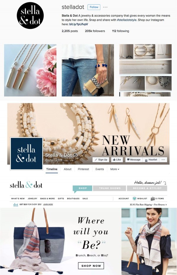 stella & dot design aesthetic