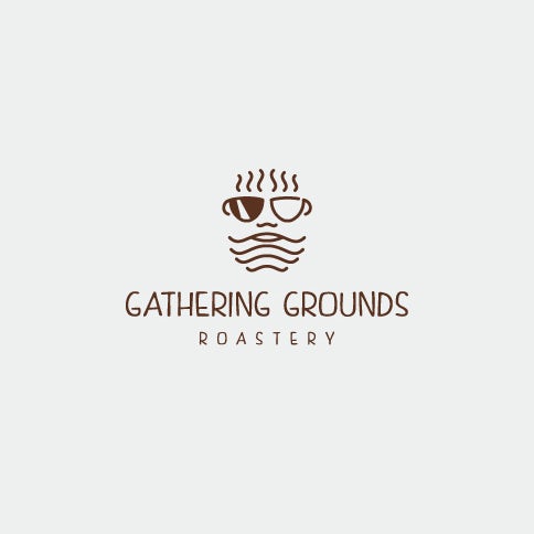 Gathering grounds coffee  logo  design