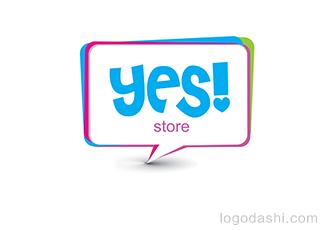 yes商店logo標(biāo)志logo設(shè)計，品牌vi設(shè)計