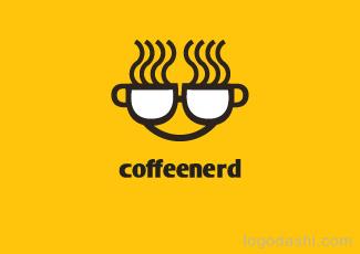 Coffeenerd咖啡標志圖標志logo設(shè)計，品牌vi設(shè)計