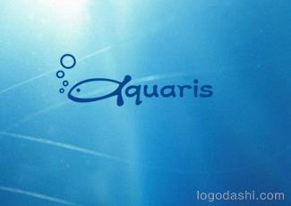 Aquaris水族館logo標(biāo)志logo設(shè)計(jì)，品牌vi設(shè)計(jì)