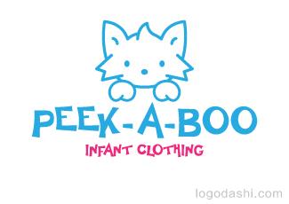 PEEK-A-BOO嬰幼兒服裝標(biāo)志logo設(shè)計(jì)，品牌vi設(shè)計(jì)