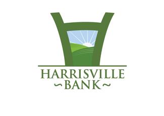 Harrisville銀行標志logo設(shè)計，品牌vi設(shè)計