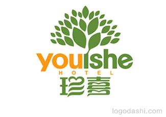 珍喜家庭快捷酒店標(biāo)志logo設(shè)計(jì)，品牌vi設(shè)計(jì)