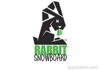 RabbitSnowboard標(biāo)志logo設(shè)計，品牌vi設(shè)計