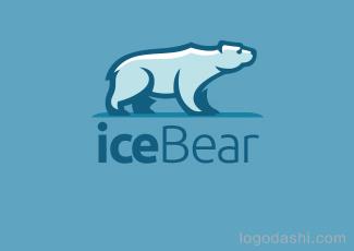 iceBear北極熊標志logo設計，品牌vi設計