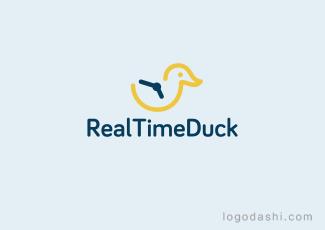 RealTimeDuck標(biāo)志標(biāo)志logo設(shè)計(jì)，品牌vi設(shè)計(jì)