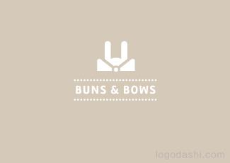 BUNS&BOWS標(biāo)志logo設(shè)計，品牌vi設(shè)計