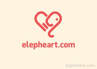 Elepheart網(wǎng)站LGOO標(biāo)志logo設(shè)計(jì)，品牌vi設(shè)計(jì)