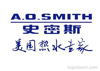 A.O.史密斯熱水器logo標(biāo)志logo設(shè)計(jì)，品牌vi設(shè)計(jì)