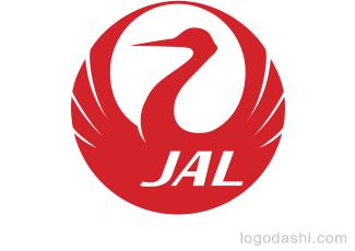 日本JAL航空標(biāo)志標(biāo)志logo設(shè)計，品牌vi設(shè)計