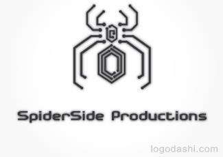 SpiderSide標志logo設計，品牌vi設計