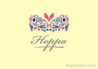 Hoppa品牌服飾標志logo設計，品牌vi設計