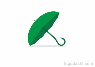 魚鉤雨傘logo標志logo設計，品牌vi設計