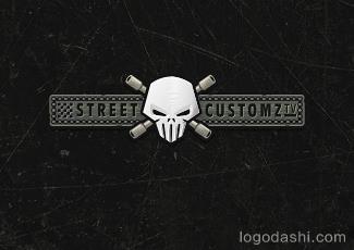 StreetCustomz車手在線社區(qū)標(biāo)識(shí)標(biāo)志logo設(shè)計(jì)，品牌vi設(shè)計(jì)