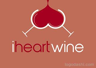 iheartwine標(biāo)志logo設(shè)計(jì)，品牌vi設(shè)計(jì)