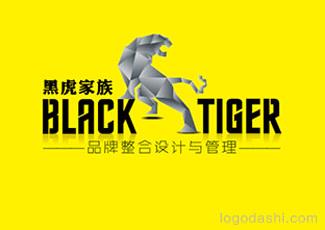 黑虎家族標志logo設計，品牌vi設計