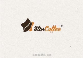 StarCoffee咖啡館標志logo設(shè)計，品牌vi設(shè)計