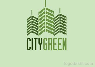 CityGreen房地產(chǎn)標(biāo)志logo設(shè)計(jì)，品牌vi設(shè)計(jì)