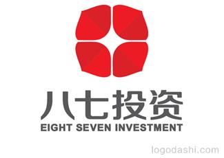 八七投資logo標(biāo)志logo設(shè)計(jì)，品牌vi設(shè)計(jì)