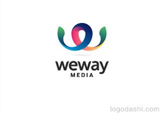 Weway媒體標志logo設計，品牌vi設計