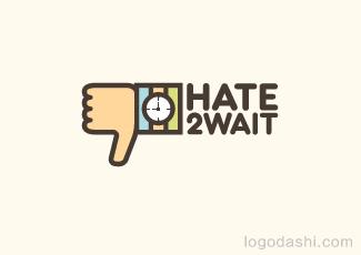 Hate2Wait自由師標識圖形標志logo設計，品牌vi設計